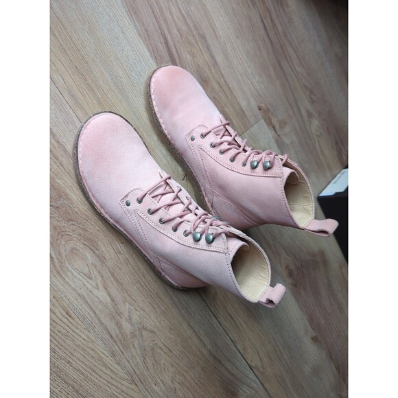 Birkenstock Bryson Combat Pink Suede Boots EU 41 Women 10-10.5 - Picture 7 of 12